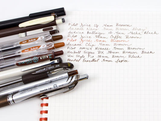 Brown Pen Sampler Set