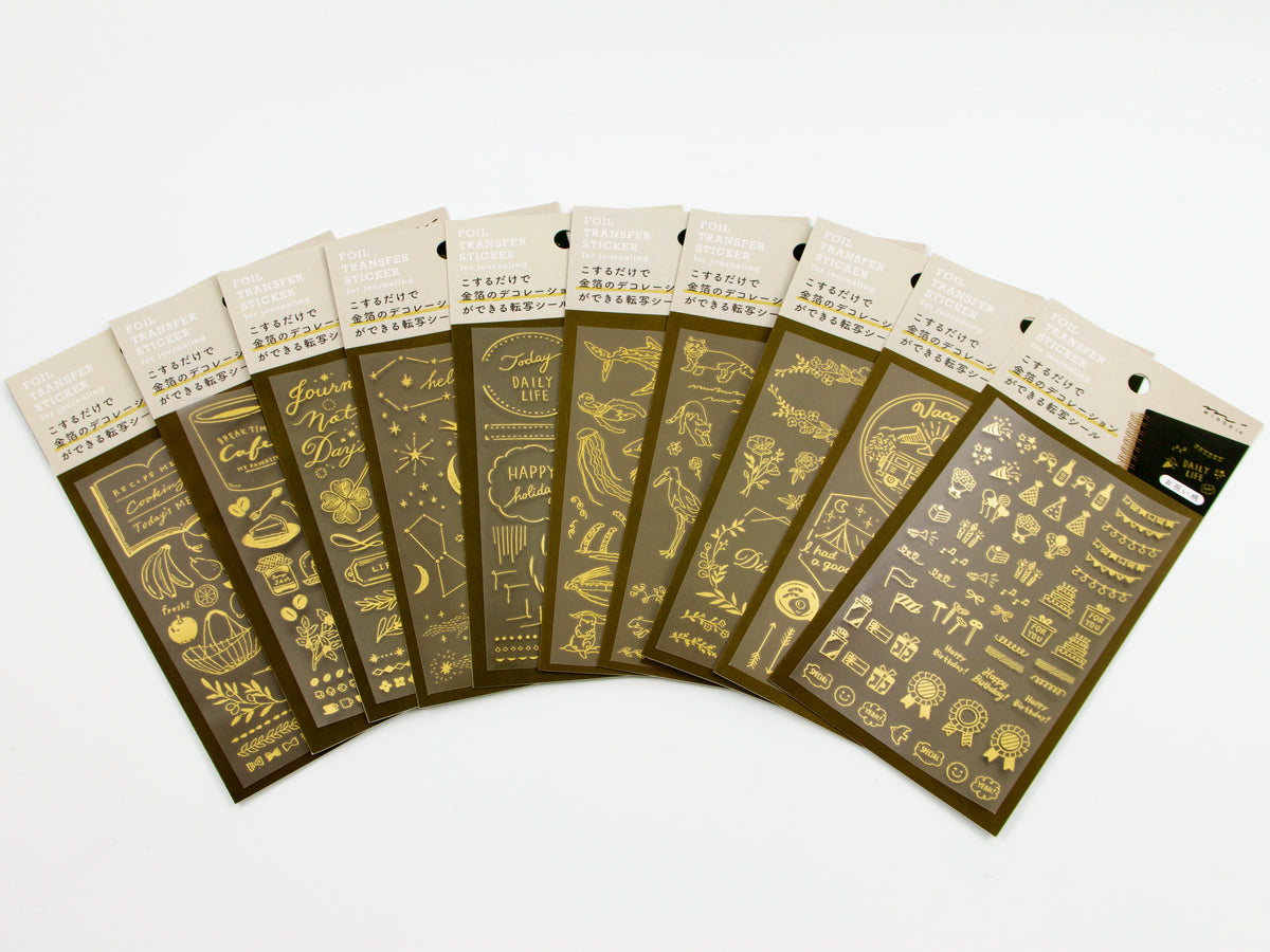Autocollants de transfert en feuille d'or Midori