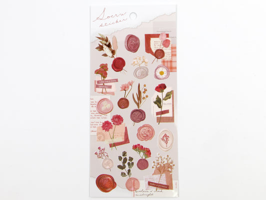 Pegatinas florales con sellos de cera Mind Wave