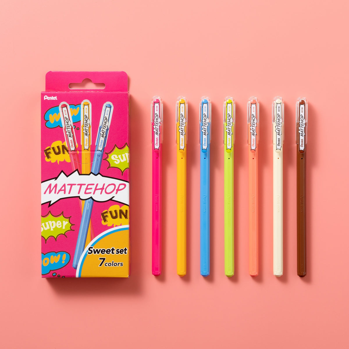 Pentel Mattehop 7 Color Set