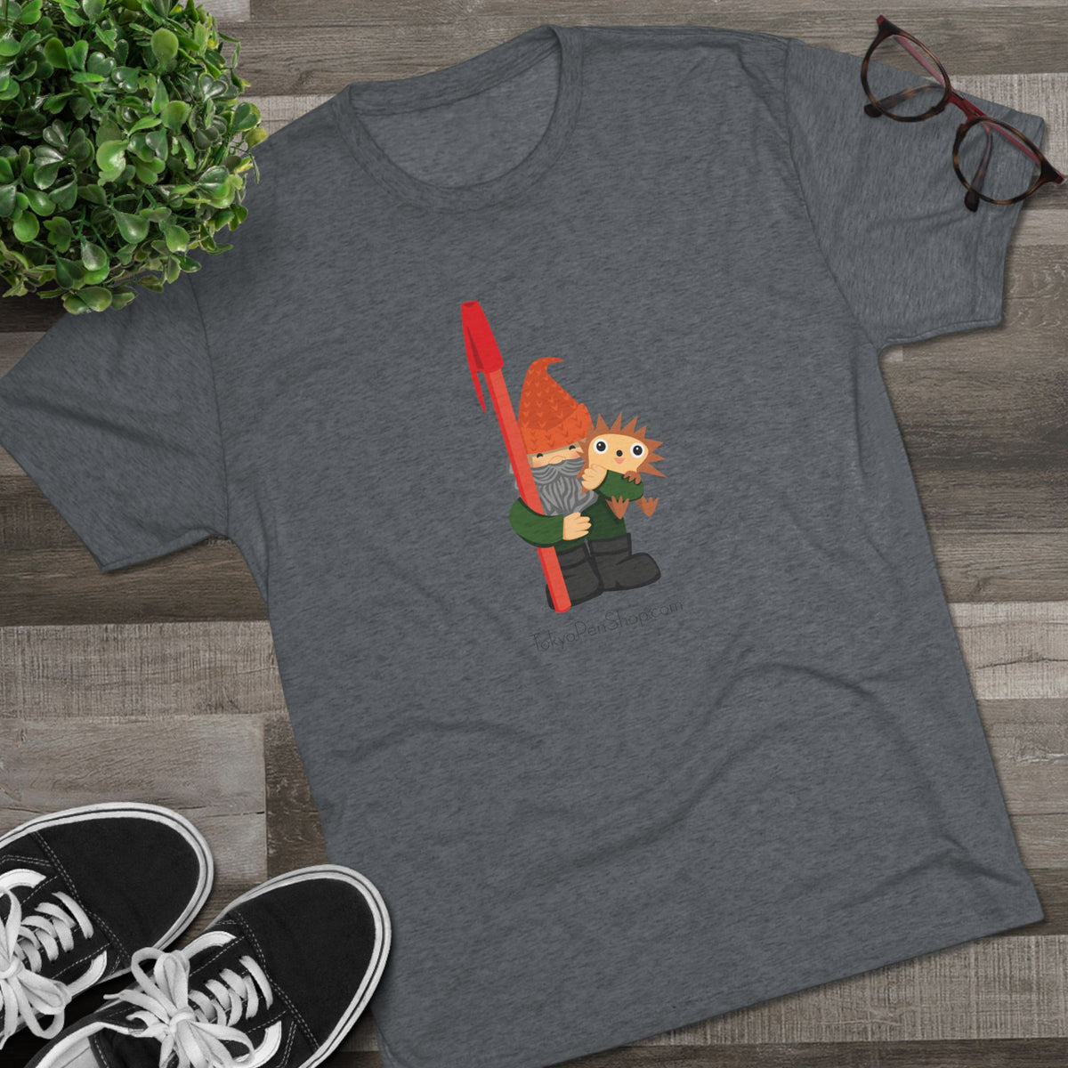Tokyo Pen Shop Hiro with Gnome Triblend Tee