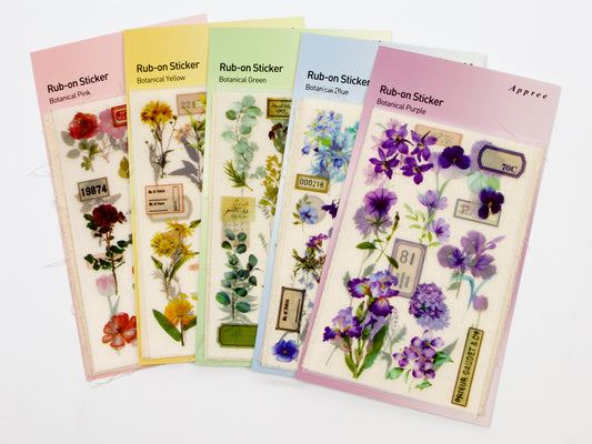 Appree Pressed Flower Rub-On Stickers