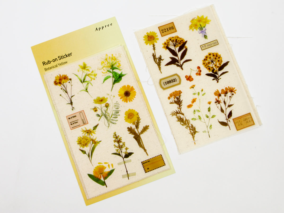 Appree Pressed Flower Rub-On Stickers