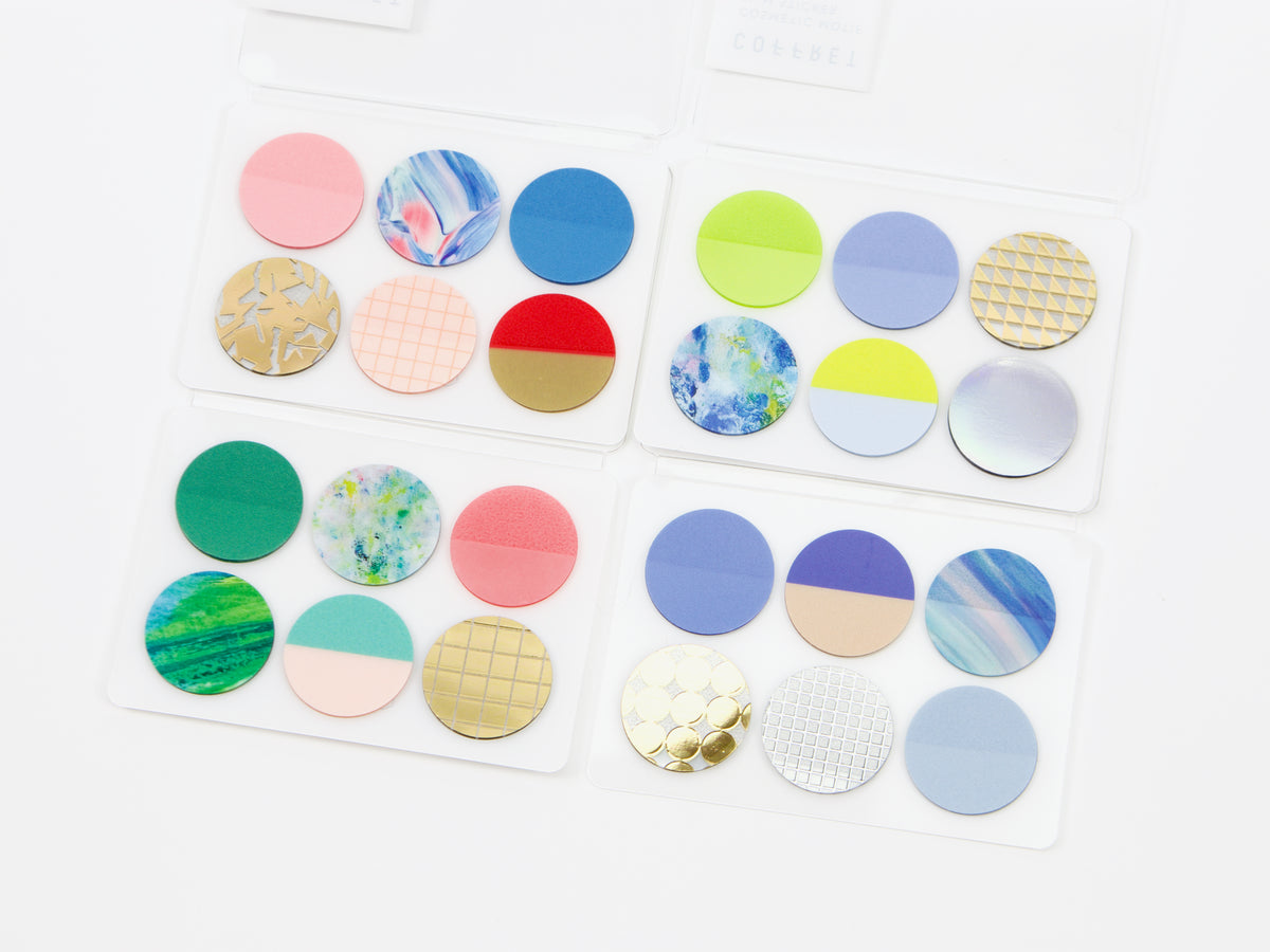 Hitotoki Coffret Cosmetic Motif Film Sticker Circles