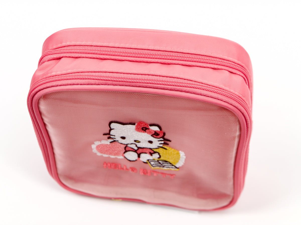 Hello Kitty Mesh Square Zip Pouch