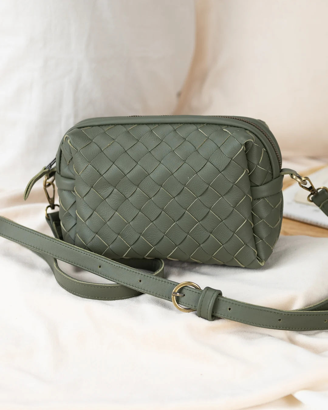 Bolso bandolera Milloo Erato marrón desgastado