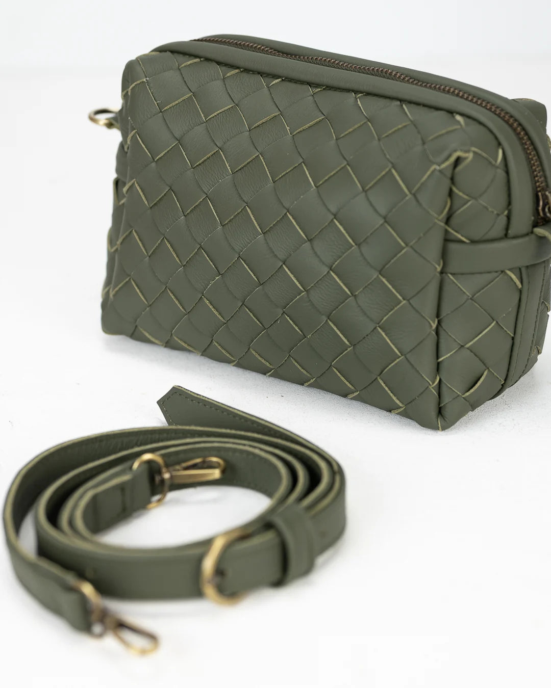 Bolso bandolera Milloo Erato marrón desgastado
