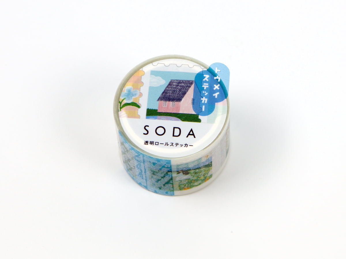 Cinta adhesiva transparente Hitotoki SODA de 10 mm