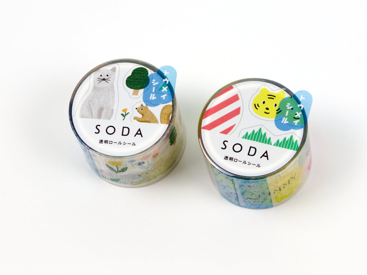 Cinta adhesiva transparente Hitotoki SODA de 10 mm