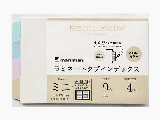 Maruman Mini Session Laminated Index Tabs