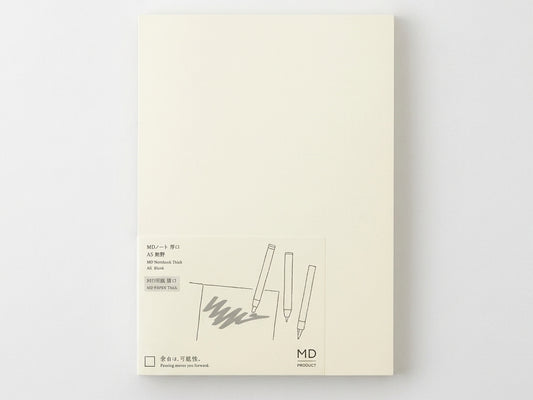 Cuaderno grueso cuadrado tamaño A5 de papel MD de Midori