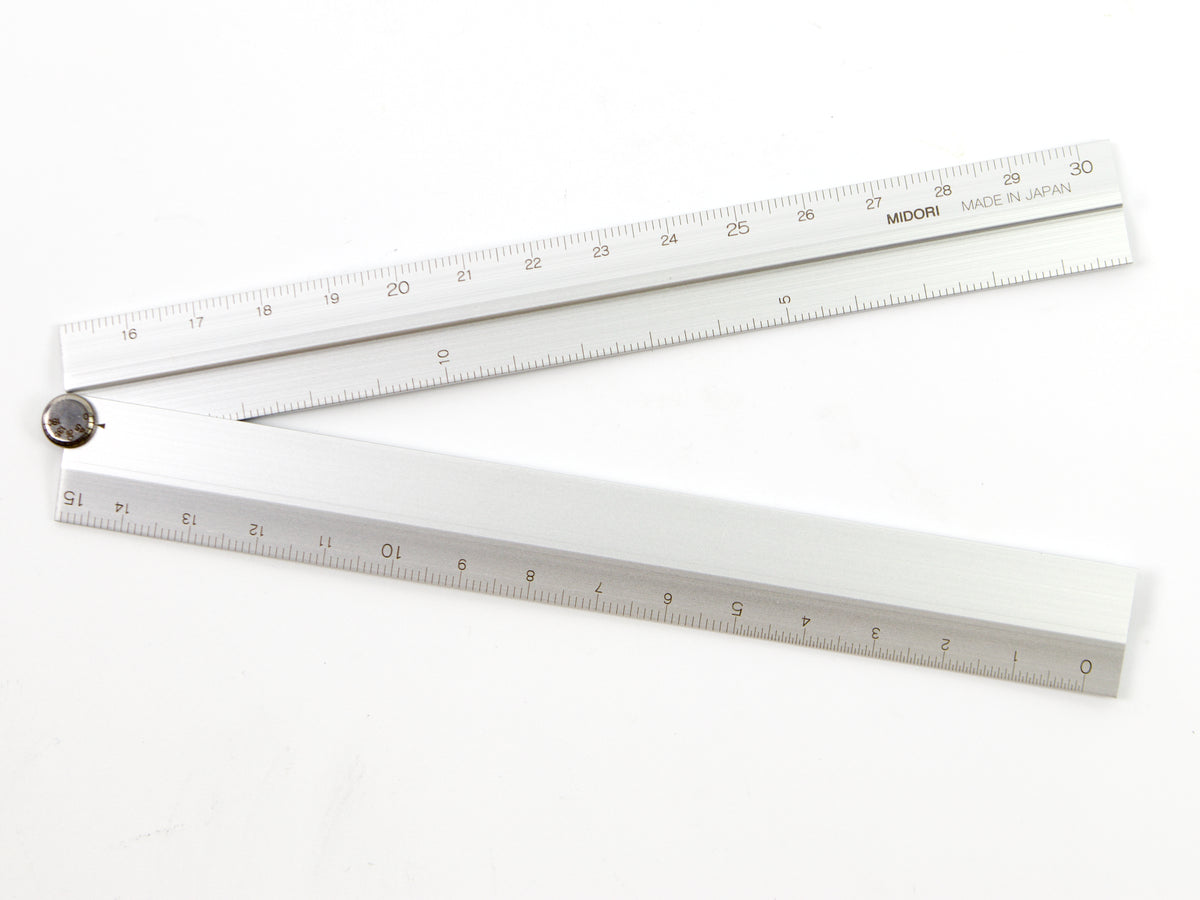 Règle multifonctionnelle Midori en aluminium 30 cm