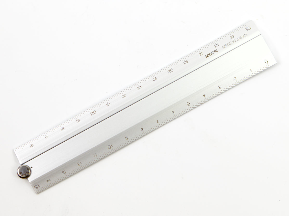 Règle multifonctionnelle Midori en aluminium 30 cm