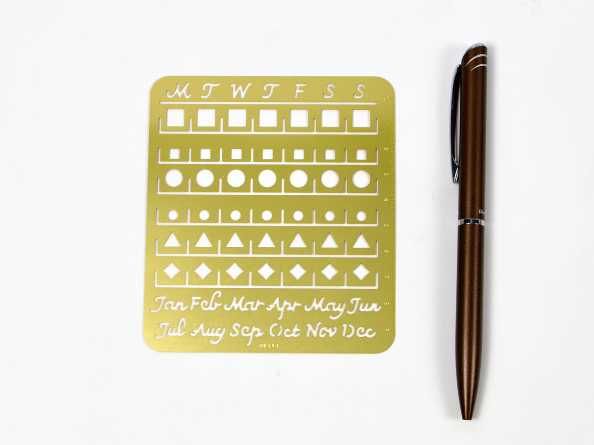 Midori Calendar Stencil Large Size