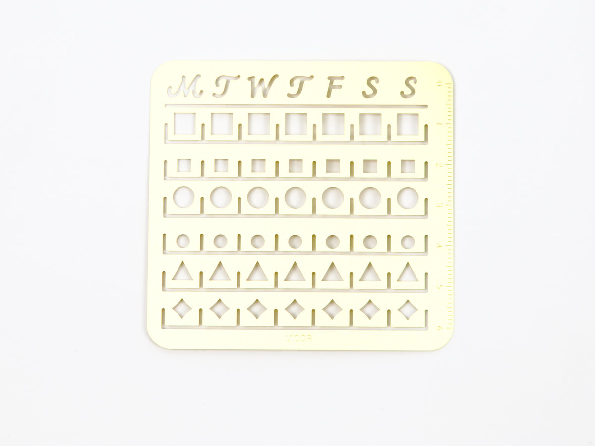 Midori Calendar Stencil Medium Size