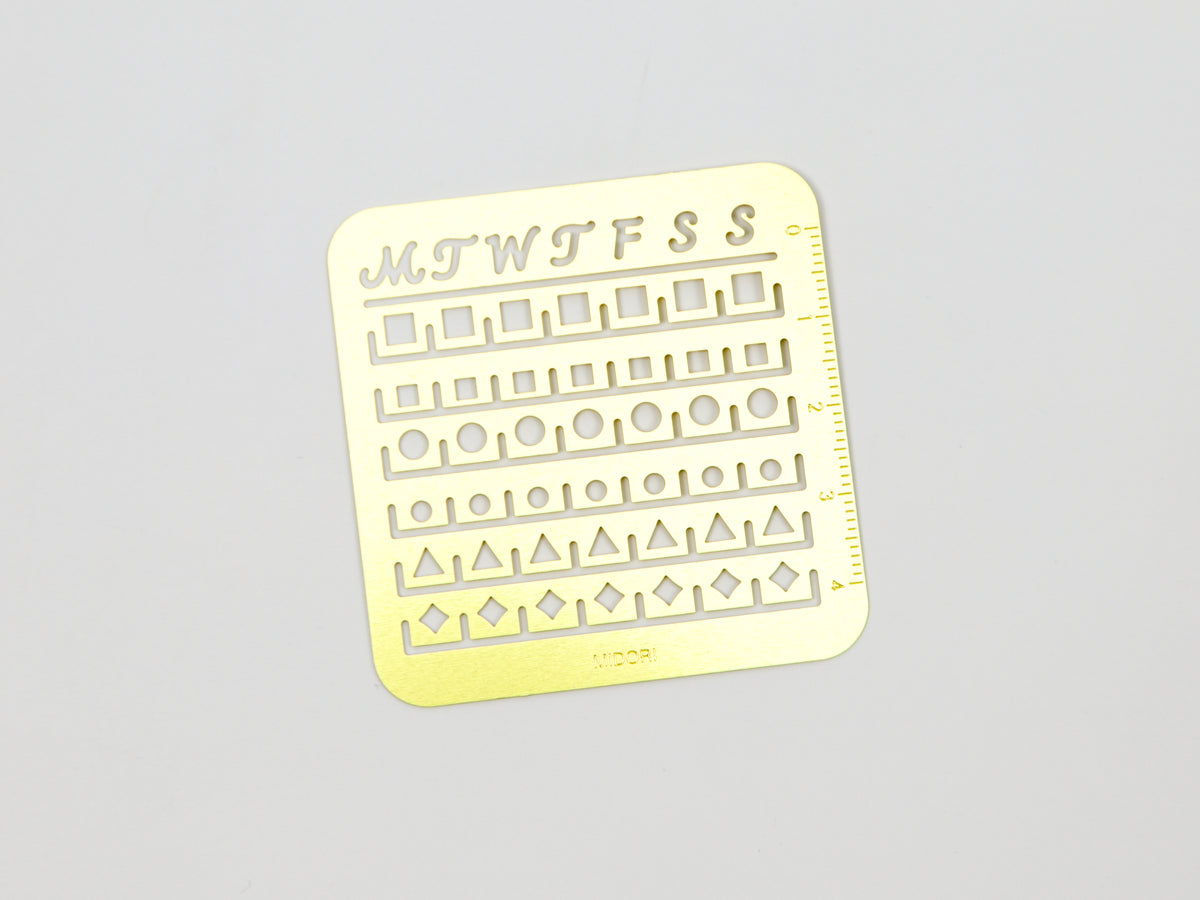 Midori Calendar Stencil Small Size