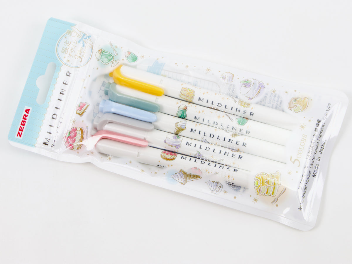 Zebra MildLiner 5 Color Sets 3PM Snack LTD