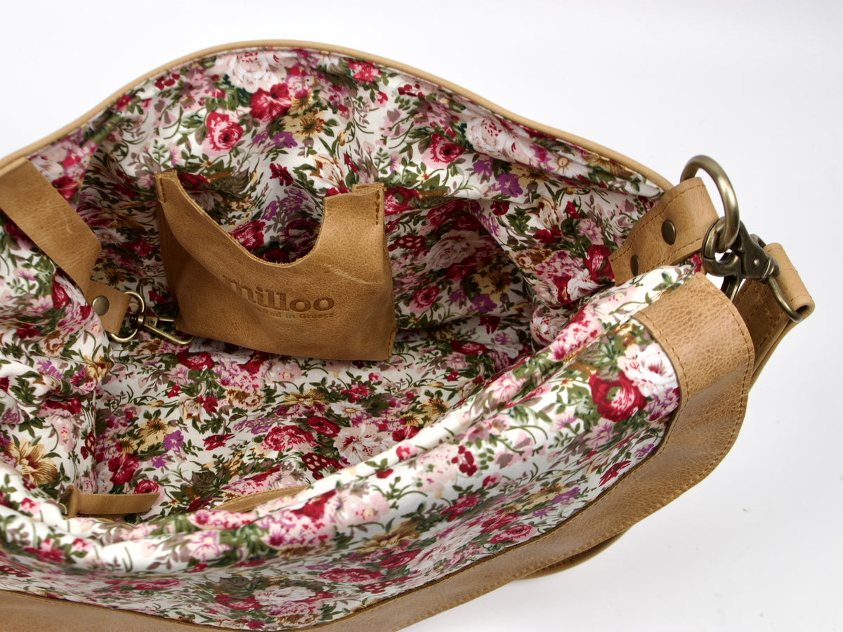Sac à bandoulière Erato de Milloo en marron vieilli