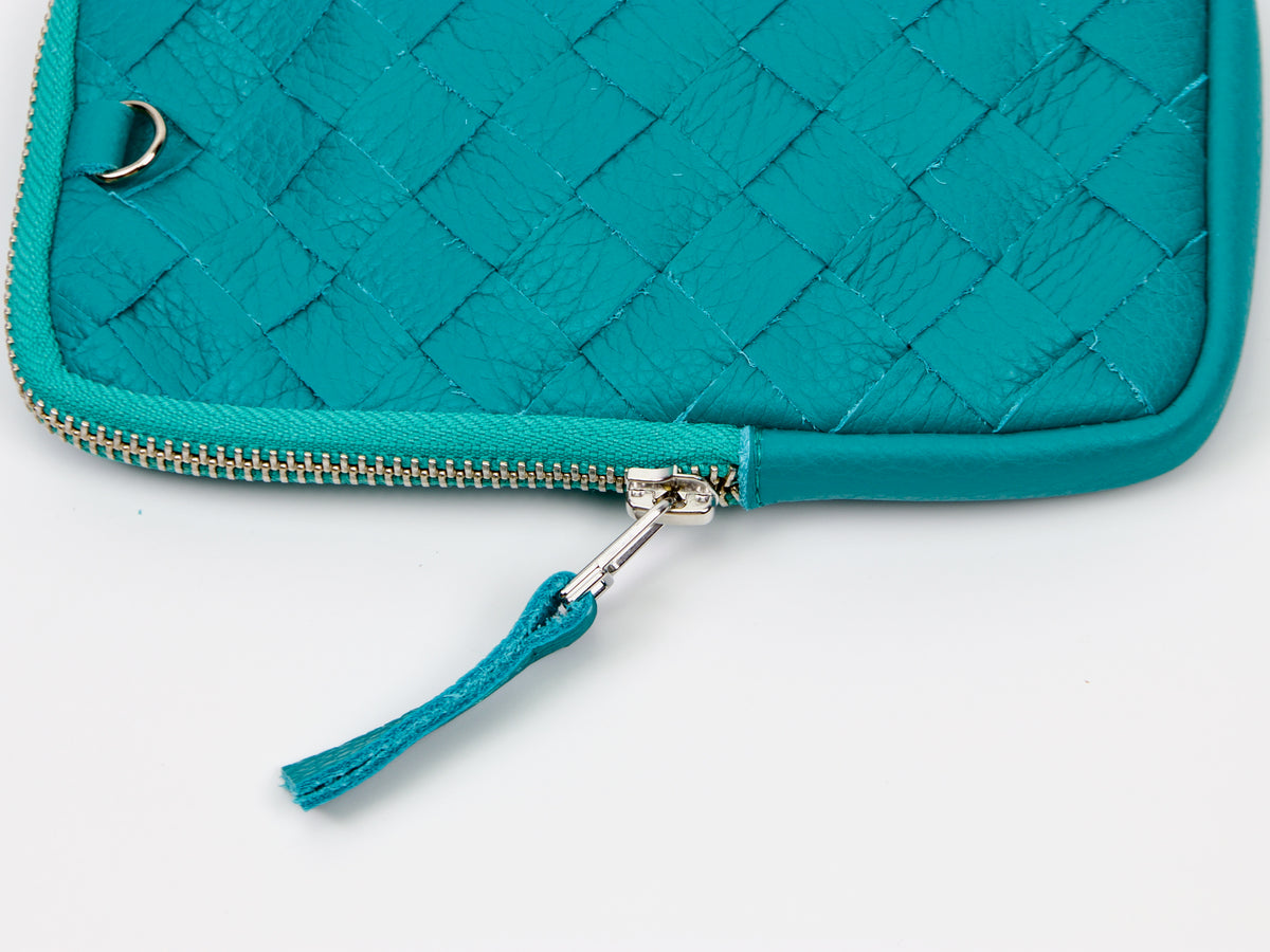 milloo Slim Pen Case Handwoven Turquoise