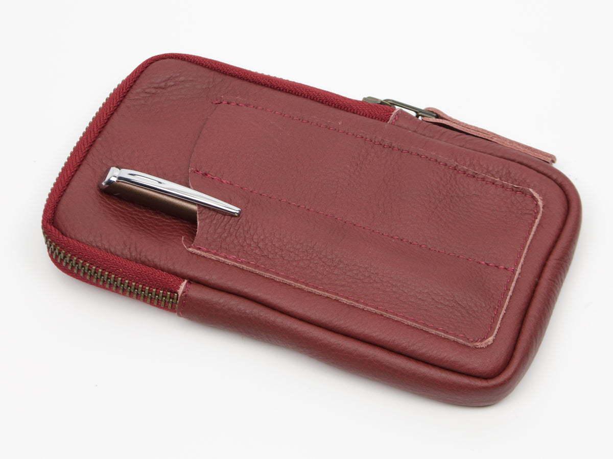 Estuche para bolígrafo Milloo Slim en color burdeos