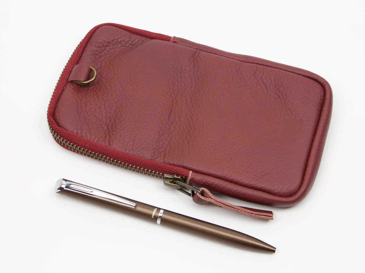 Estuche para bolígrafo Milloo Slim en color burdeos
