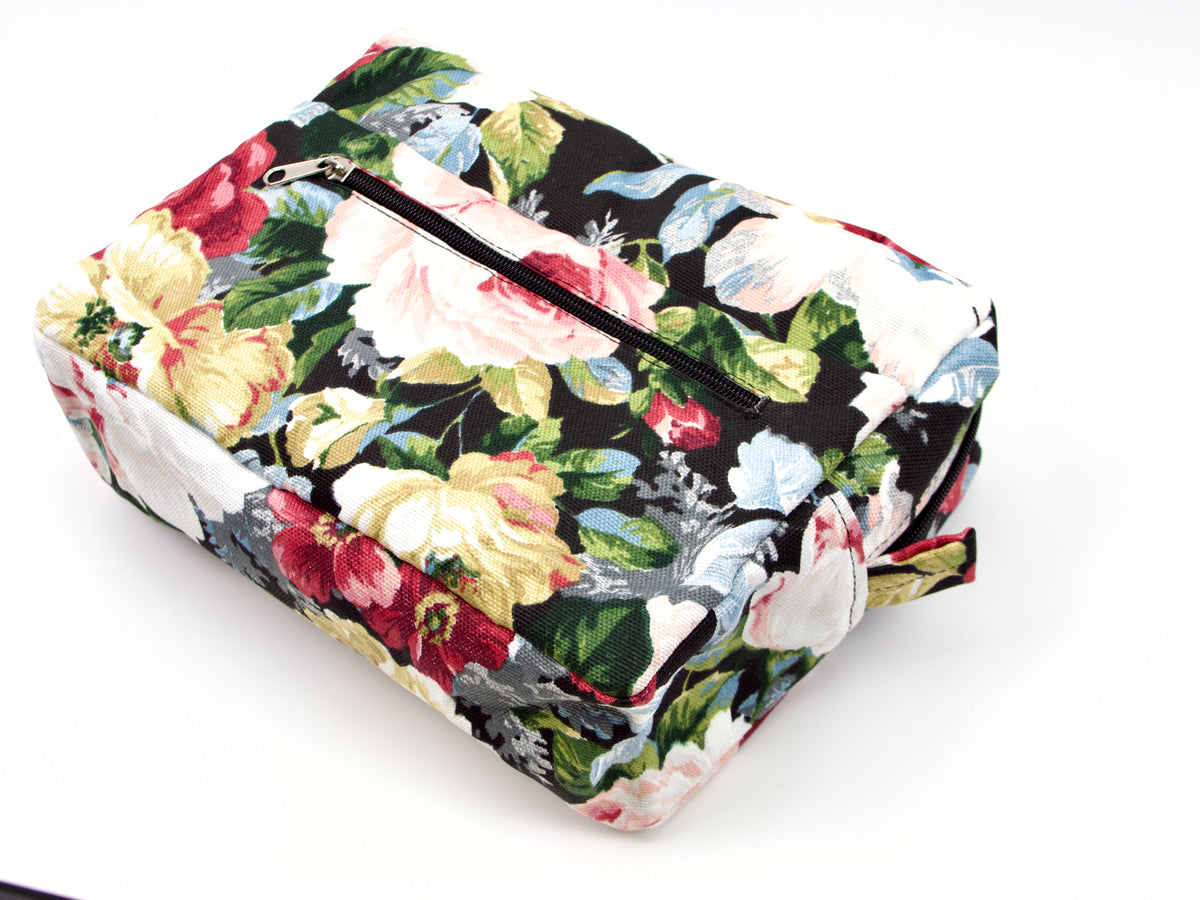 Ydra Organizer Black Floral Canvas