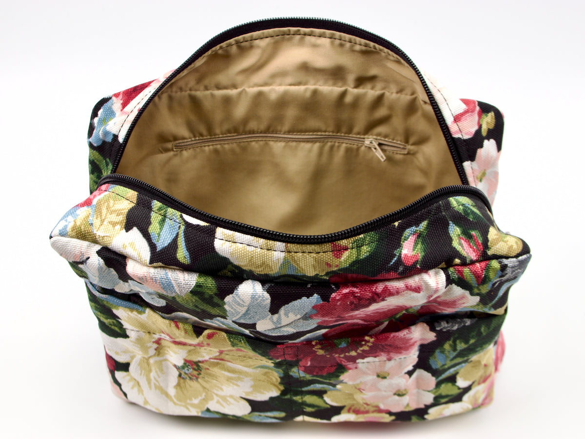 Ydra Organizer Black Floral Canvas