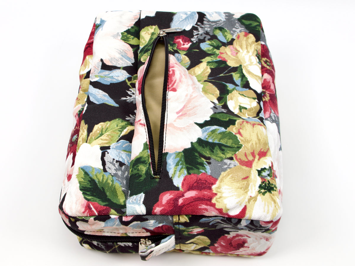 Ydra Organizer Black Floral Canvas