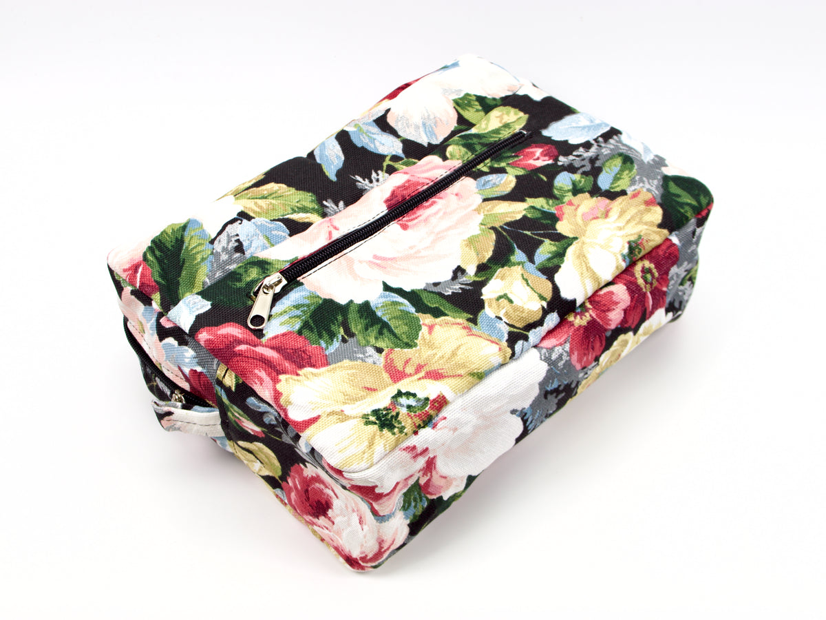 Ydra Organizer Black Floral Canvas