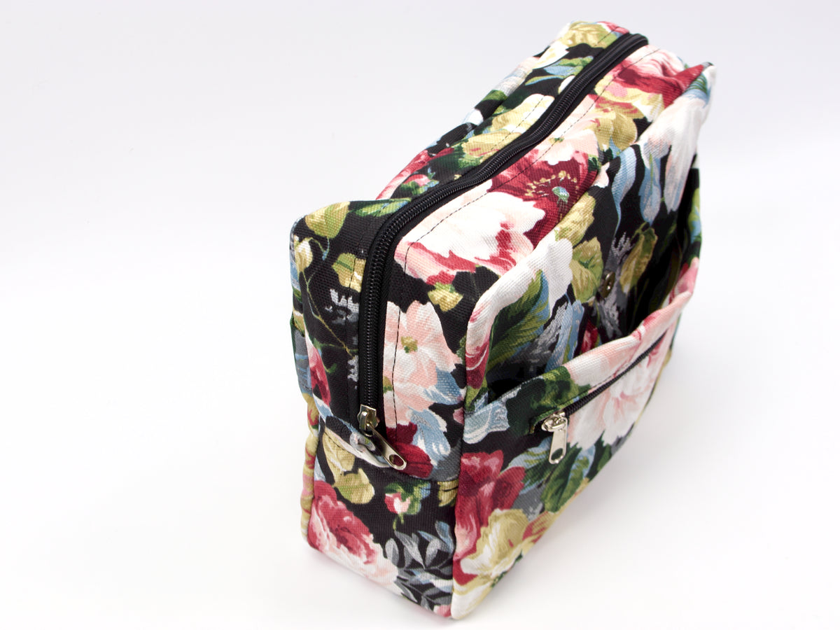 Ydra Organizer Black Floral Canvas