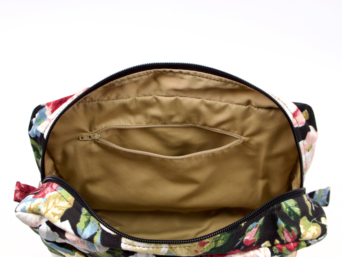Ydra Organizer Black Floral Canvas
