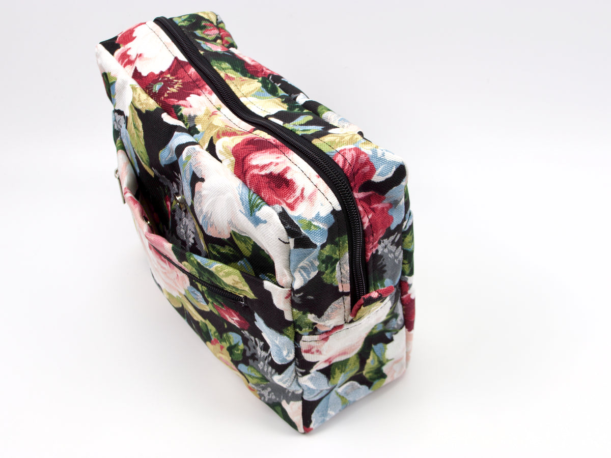 Ydra Organizer Black Floral Canvas