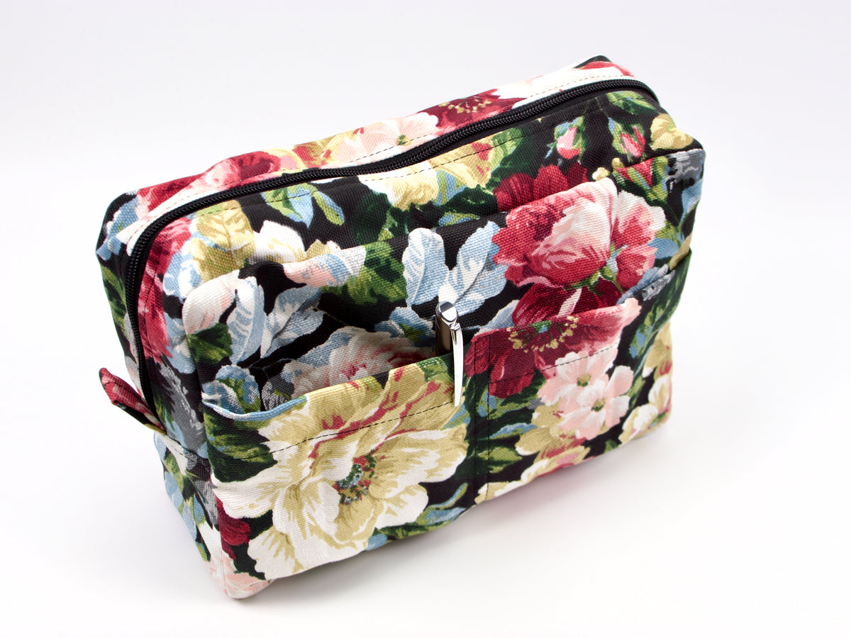 Ydra Organizer Black Floral Canvas