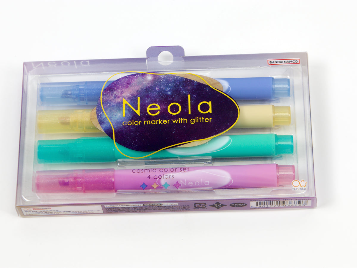 Sun-Star Neola Glitter Marker 4 Color Set