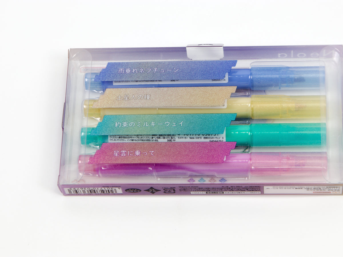 Sun-Star Neola Glitter Marker 4 Color Set