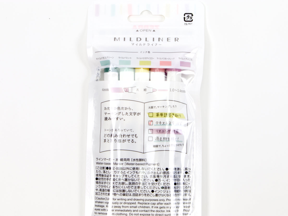 Zebra MildLiner 5-pack