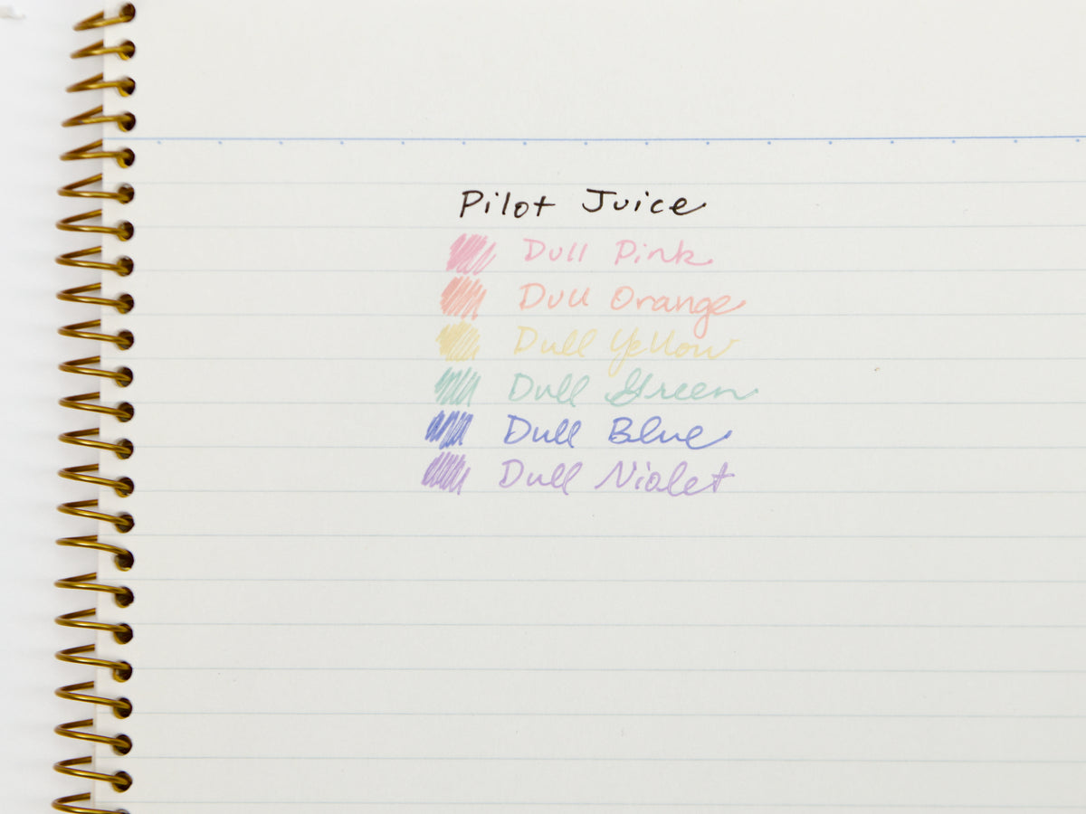 Juego de colores en tonos apagados de Pilot Juice