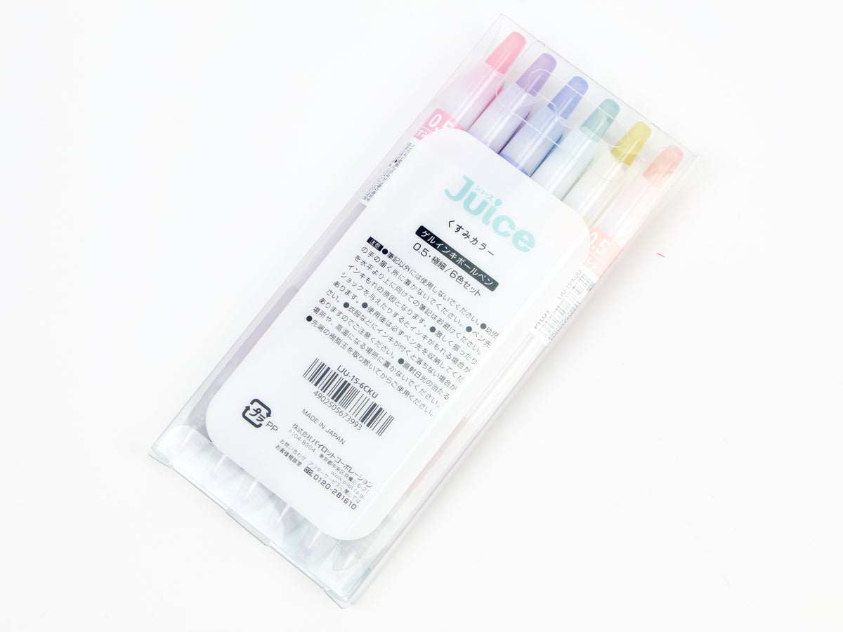 Juego de colores en tonos apagados de Pilot Juice