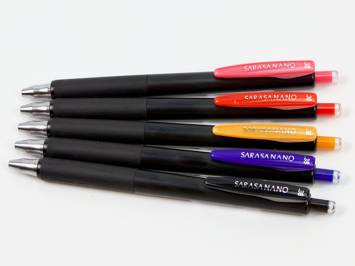 Sarasa Nano .38mm Ensemble de 5 couleurs