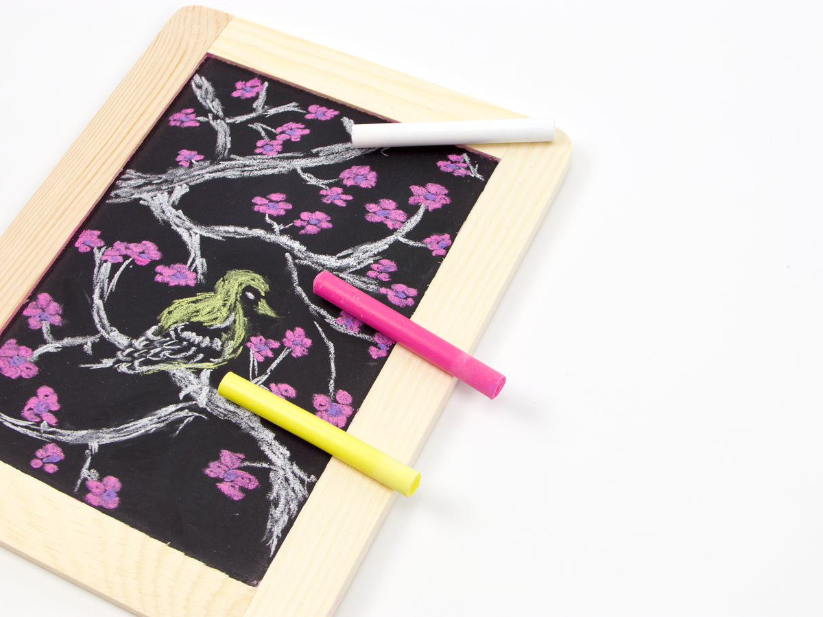 Rikagaku School Dustless Chalk Slim 6 Color Set