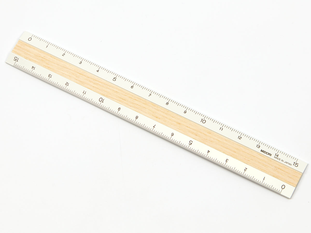 Regla de aluminio y madera Midori