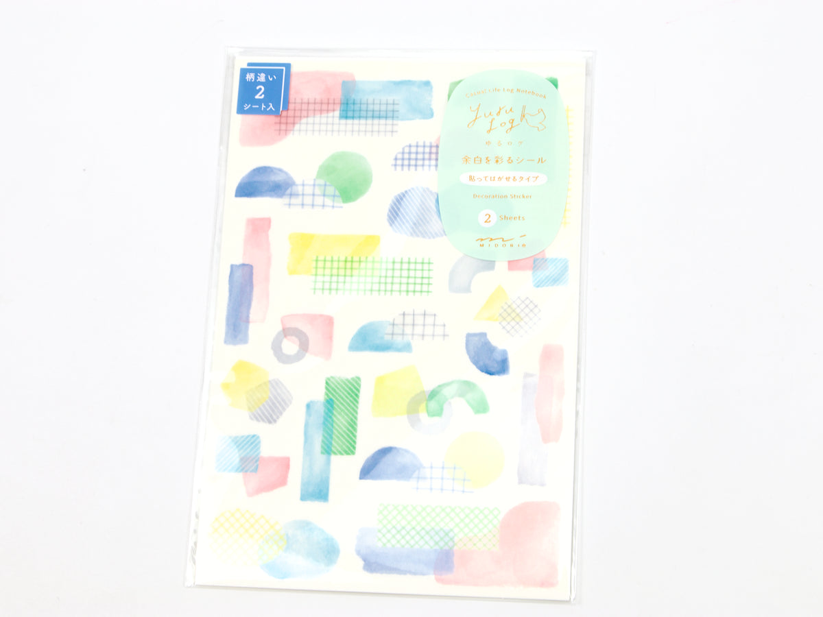 Midori Yuru Log Writeable Stickers