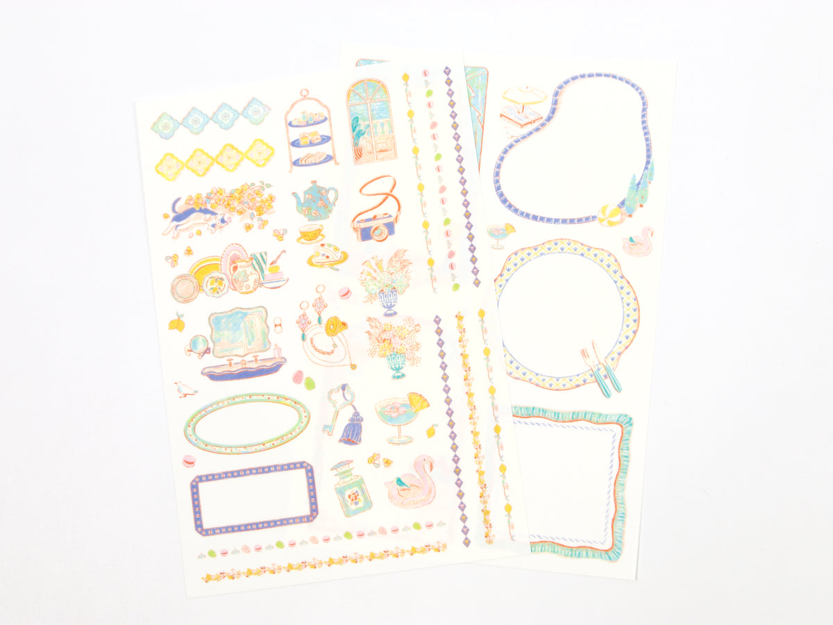 Midori Yuru Log Writeable Stickers
