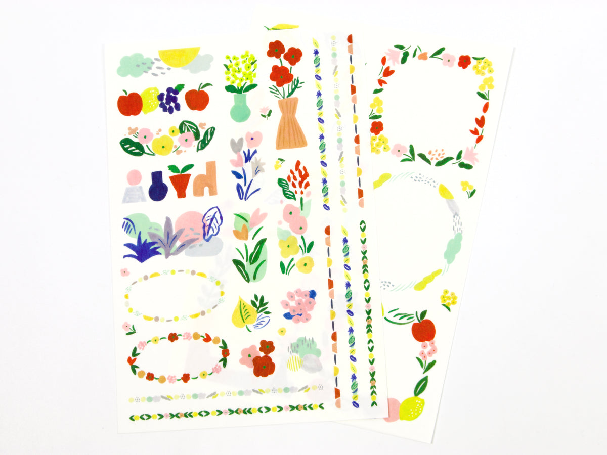 Midori Yuru Log Writeable Stickers