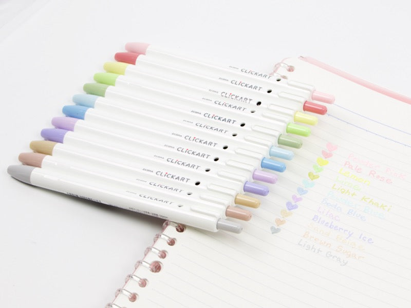 Zebra Click Art 12 Color Pale Set