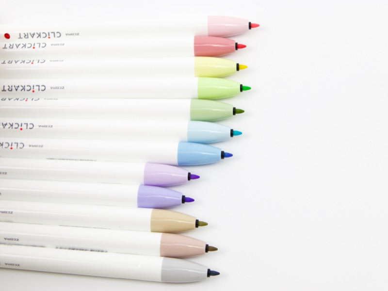 Zebra Click Art 12 Color Pale Set