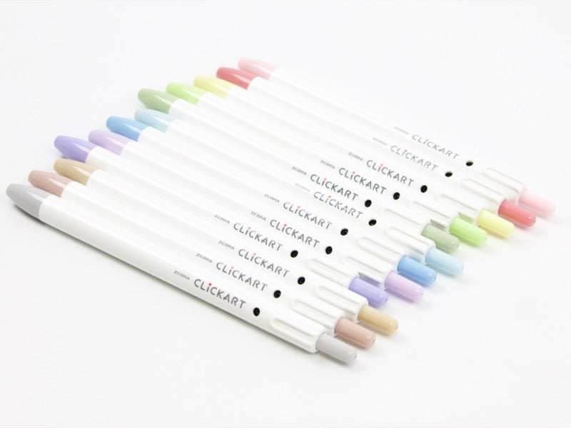 Zebra Click Art 12 Color Pale Set
