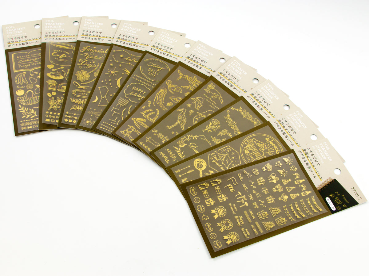 Autocollants de transfert en feuille d'or Midori