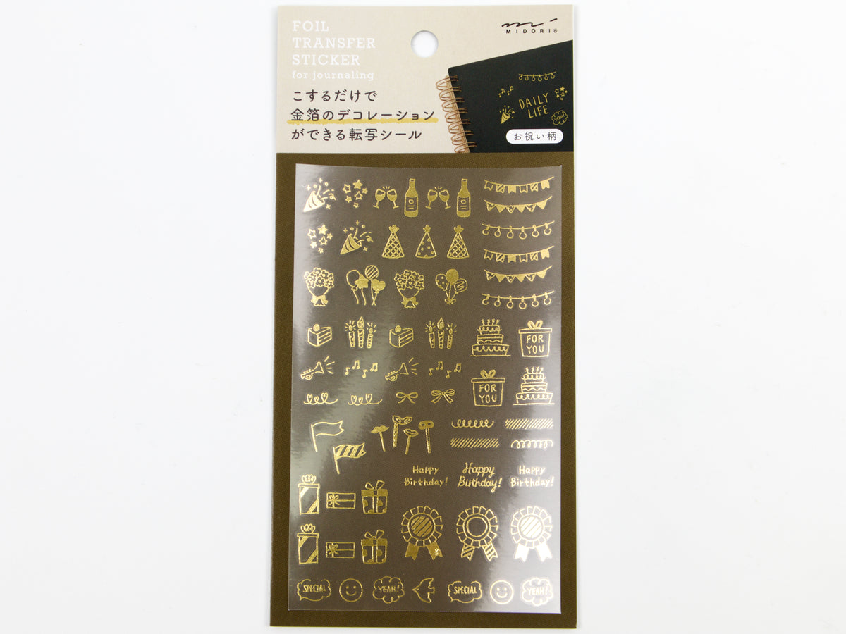 Autocollants de transfert en feuille d'or Midori