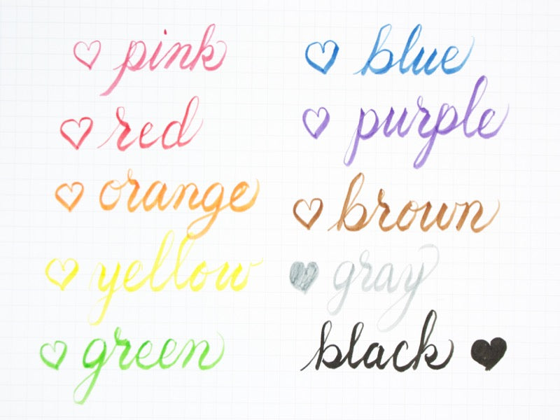 Tombow Fudenosuke Color 10 Color Set